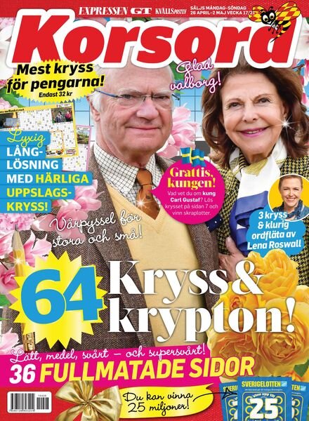 Korsord – 26 april 2021 Cover