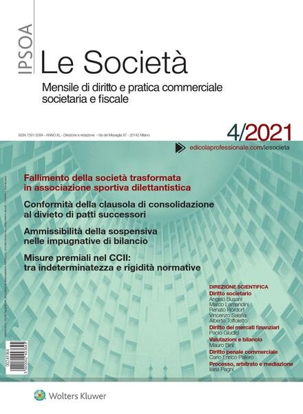 Le Societa – Aprile 2021 Cover