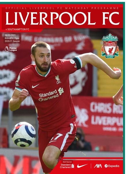 Liverpool FC Programmes – vs Southampton – 8 May 2021 Cover