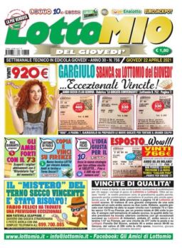 Lottomio del Giovedi – 22 Aprile 2021