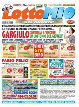 Lottomio del Giovedi – 29 Aprile 2021