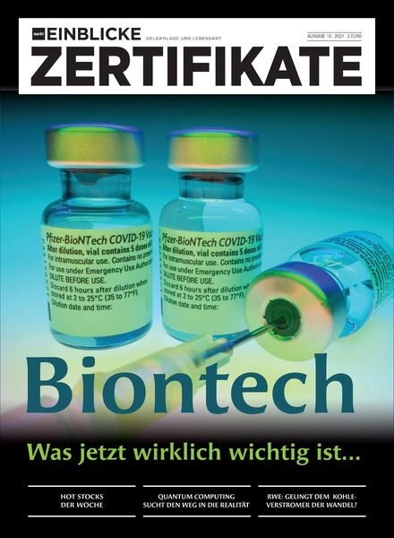 marktEINBLICKE Zertifikate – 19 Mai 2021 Cover