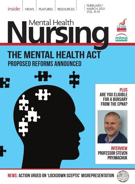 Mental Health Nursing – February-March 2021 Cover
