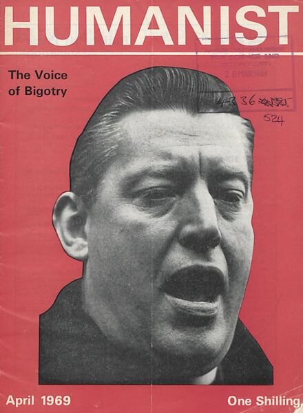 New Humanist – The Humanist, April 1969 Cover