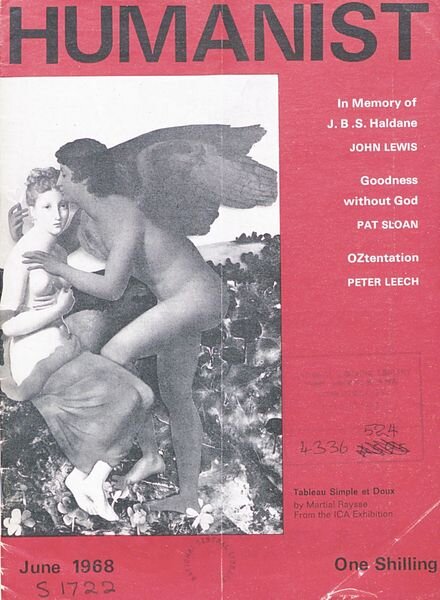 New Humanist – The Humanist, June 1968 Cover