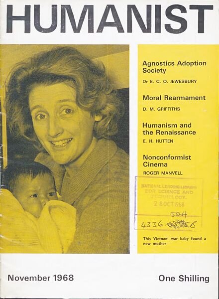 New Humanist – The Humanist, November 1968 Cover