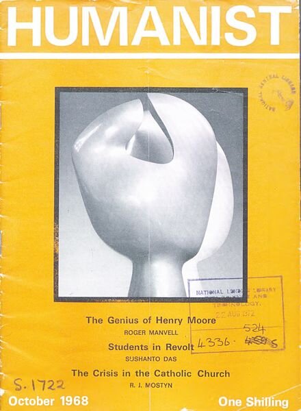 New Humanist – The Humanist, October 1968 Cover