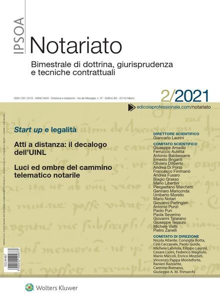 Notariato – Maggio 2021 Cover