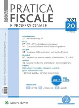 Pratica Fiscale e Professionale – 17 Maggio 2021