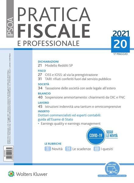 Pratica Fiscale e Professionale – 17 Maggio 2021 Cover