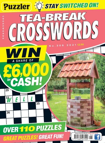 Puzzler Tea-Break Crosswords – April 2021 Cover