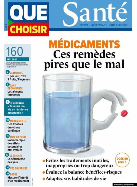 Que Choisir Sante – Mai 2021 Cover