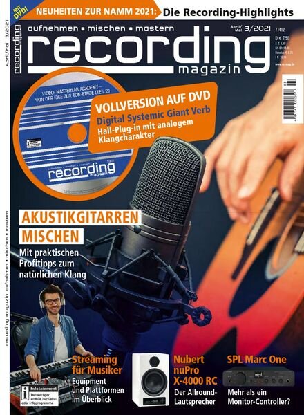 Recording Magazin – April-Mai 2021 Cover
