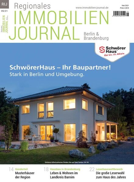 Regionales Immobilien Journal Berlin & Brandenburg – Mai 2021 Cover