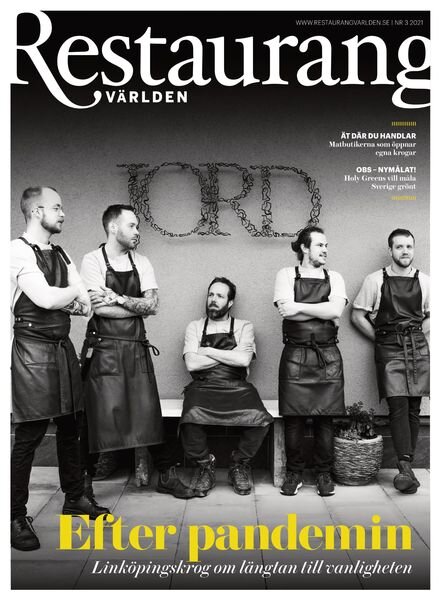 Restaurangvarlden – 12 maj 2021 Cover