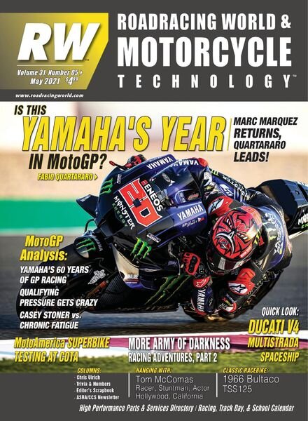 Roadracing World – April 2021 Cover