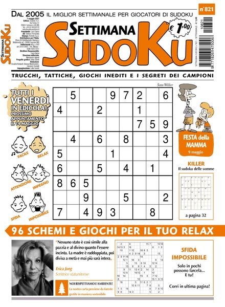 Settimana Sudoku – 05 maggio 2021 Cover