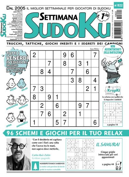 Settimana Sudoku – 12 maggio 2021 Cover