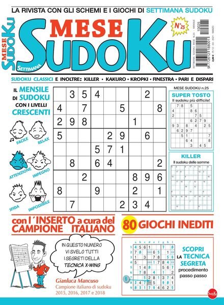 Settimana Sudoku Mese – 12 marzo 2021 Cover