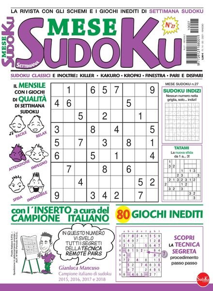 Settimana Sudoku Mese – 14 maggio 2021 Cover
