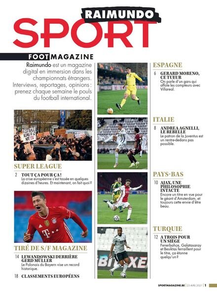 Sport Foot Magazine Raimundo – 23 Avril 2021 Cover