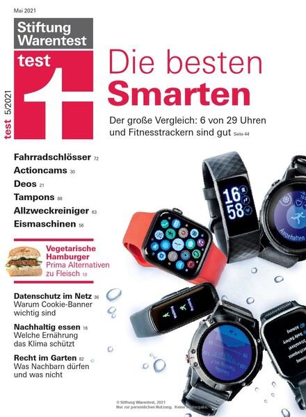 Stiftung Warentest Test – Mai 2021 Cover