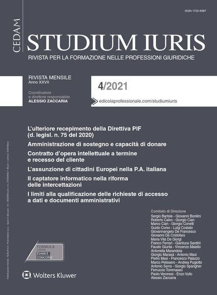 Studium Iuris – Aprile 2021 Cover