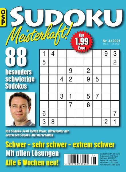 Sudoku Meisterhaft – 26 Marz 2021 Cover