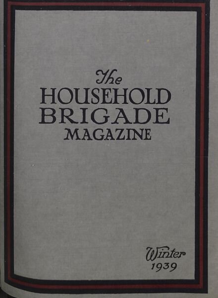 The Guards Magazine – Winter 1939 Cover