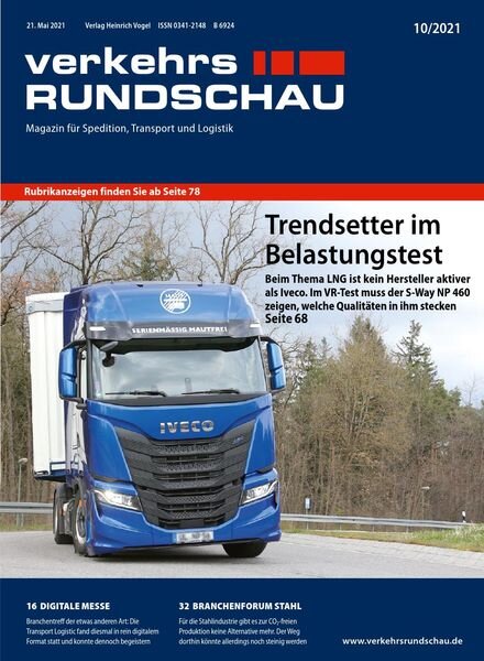 VerkehrsRundschau – 13 Mai 2021 Cover