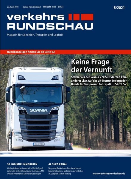 VerkehrsRundschau – 15 April 2021 Cover