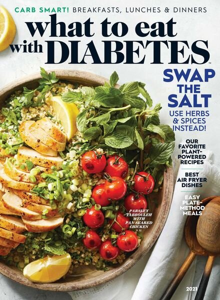 What to eat with Diabetes – April 2021 Cover