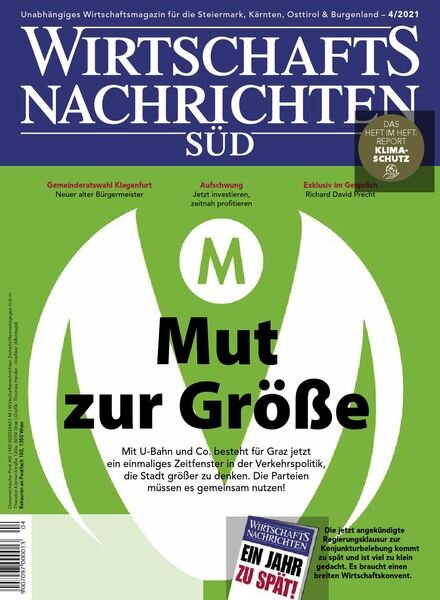 Wirtschaftsnachrichten Sud – April 2021 Cover