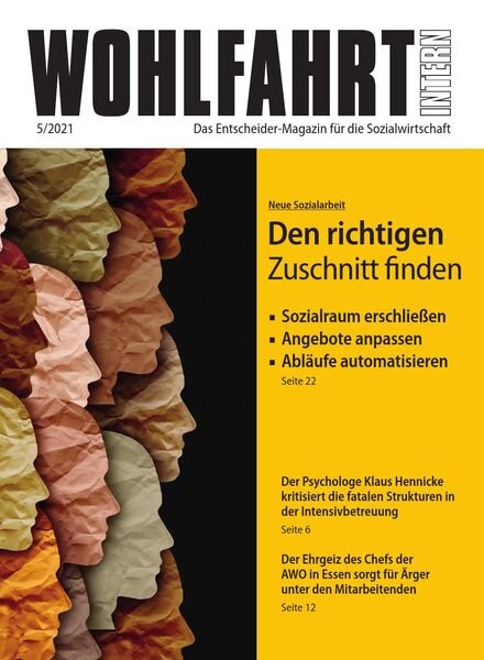 Wohlfahrt Intern – Mai 2021 Cover