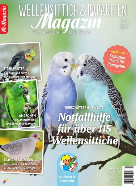 WP-Magazin Wellensittich & Papageien – Januar 2020 Cover