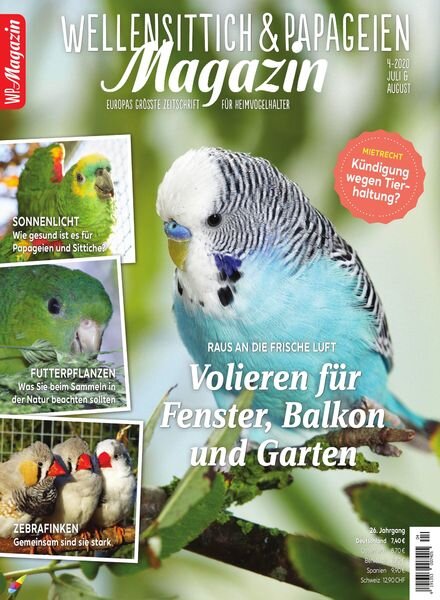 WP-Magazin Wellensittich & Papageien – Juli 2020 Cover