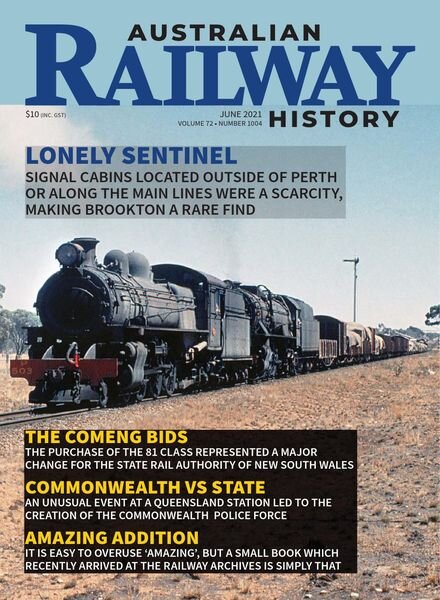 Australian Railway History – Issue 1004 – June 2021 Cover