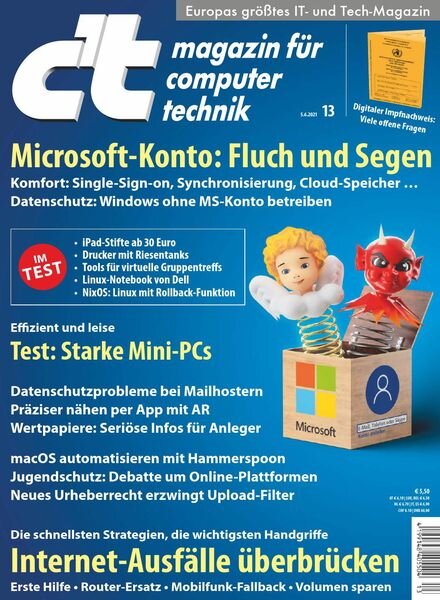 c’t Magazin fur Computertechnik – 05 Juni 2021 Cover