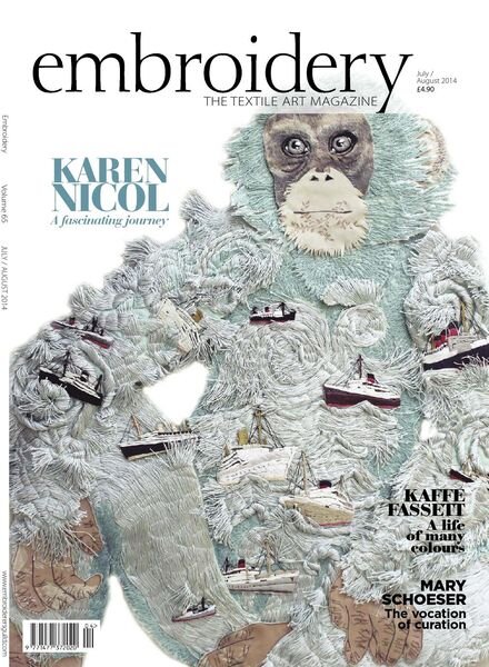 Embroidery Magazine – July-August 2014 Cover