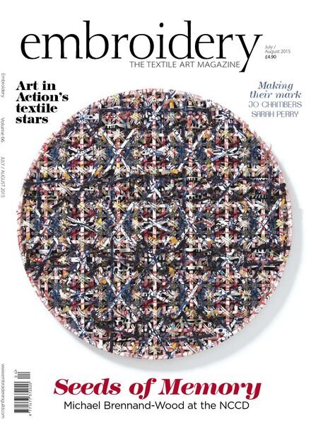 Embroidery Magazine – July-August 2015 Cover