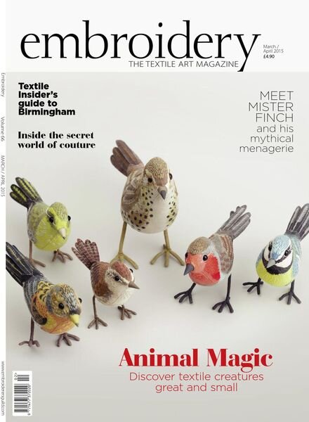 Embroidery Magazine – March-April 2015 Cover