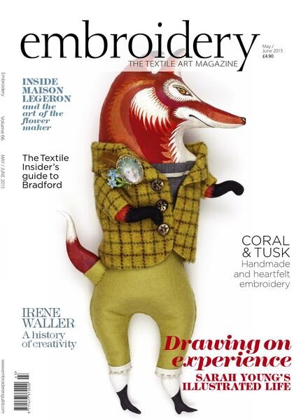 Embroidery Magazine – May-June 2015 Cover