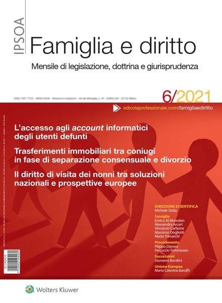 Famiglia e Diritto – Giugno 2021 Cover