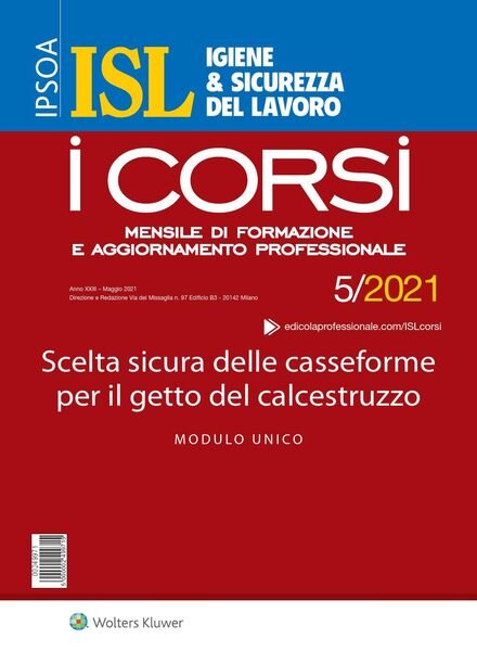 Igiene & Sicurezza del Lavoro Corsi – Maggio 2021 Cover