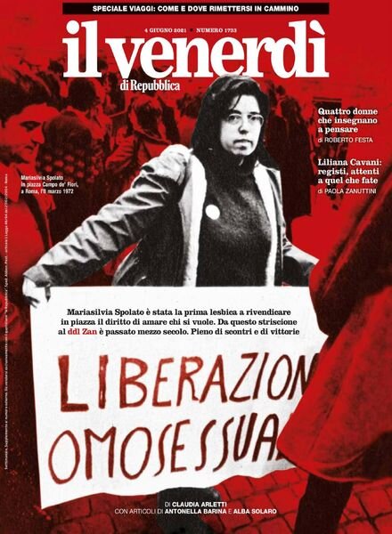 Il Venerdi di Repubblica – 4 Giugno 2021 Cover