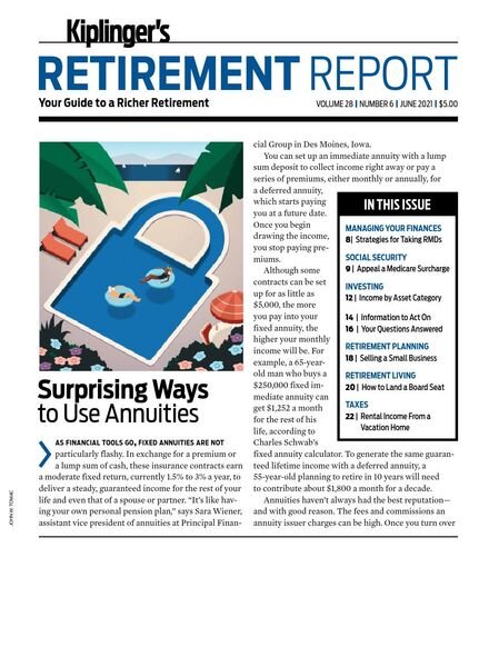 Kiplinger’s Retirement Report – June 2021 Cover