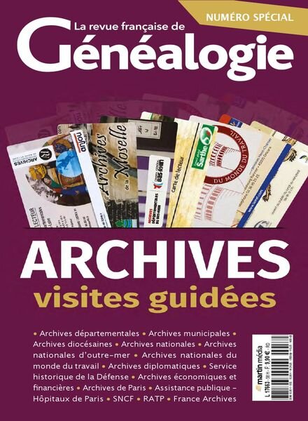 La Revue Francaise de Genealogie – Hors-Serie – N 58 2021 Cover