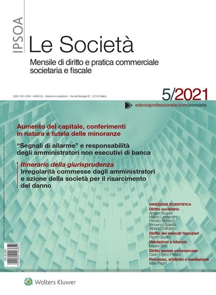 Le Societa – Maggio 2021 Cover