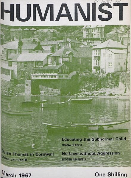 New Humanist – The Humanist, March 1967 Cover