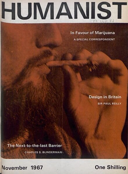 New Humanist – The Humanist, November 1967 Cover